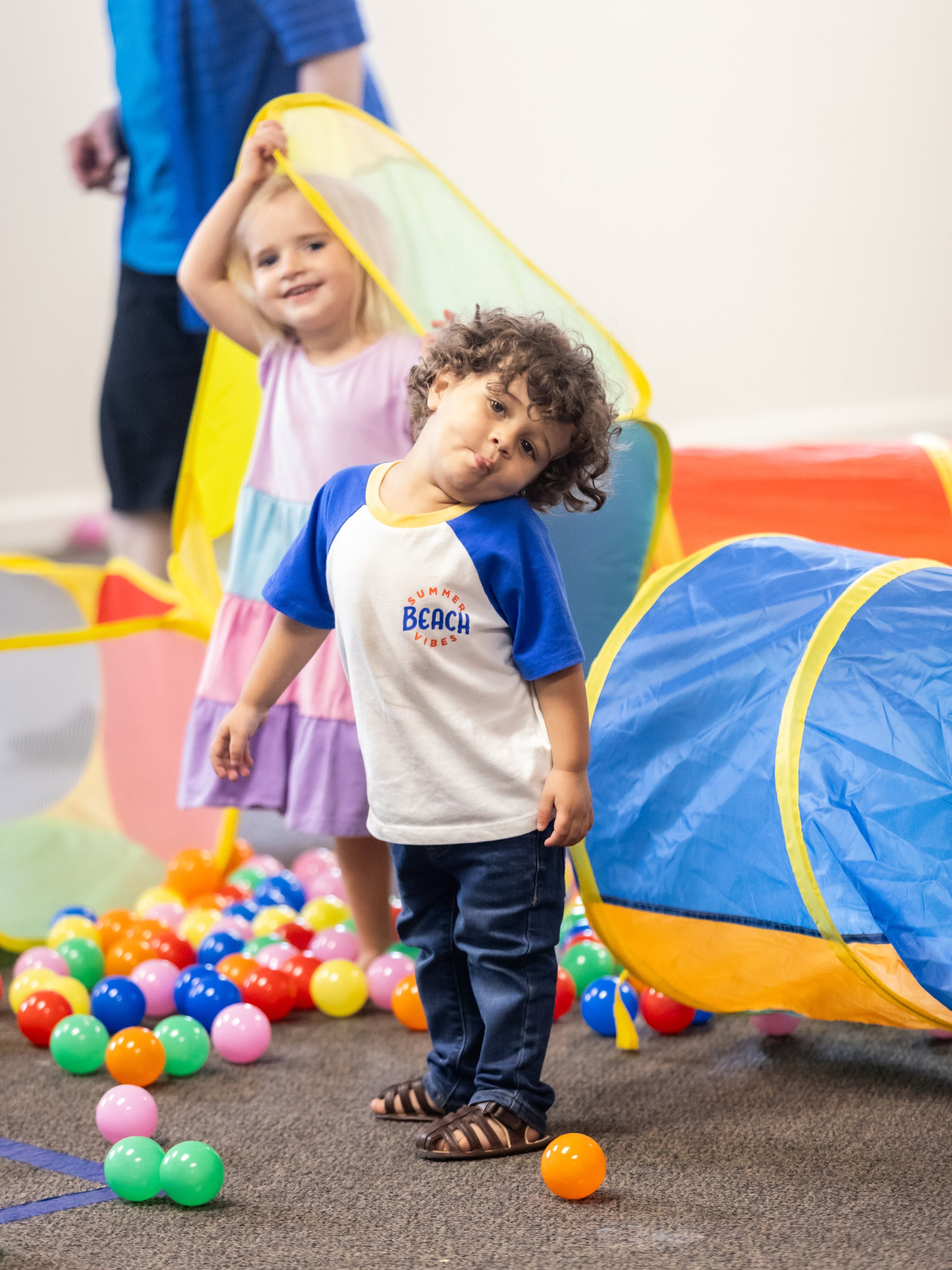 Preschool kids playing